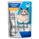 Ração Úmida Optimum Sachê Gatos Adultos Castrados Frango 85 g