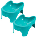 Kit 2 Comedouros Ergonômicos Pulo du Gato