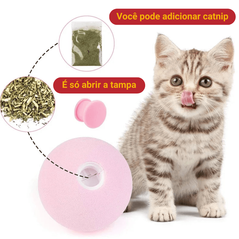 Bola Interativa com Sons de Animais Para Gatos Catnip - Pulo Du Gato