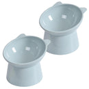 Kit com 2 Comedouros Elevados Design Gatinho Pulo do Gato