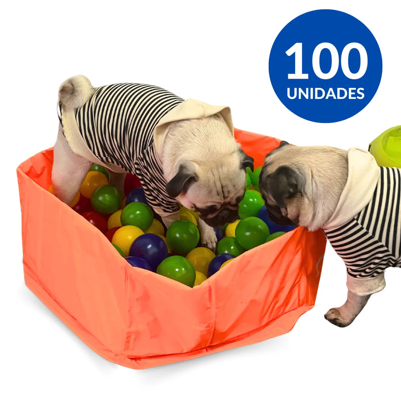 Bolas de Brinquedo para Pets 100 unidades