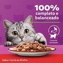 Ração Úmida Whiskas Sachê Carne ao Molho Gatos Adultos 85g