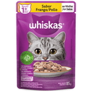 Ração Úmida Whiskas Sachê Frango ao Molho Gatos Adultos 85g