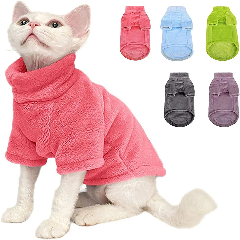 Casaco de Inverno de Lã para Gatos - Pulo Du Gato