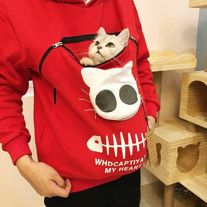 Blusa de Frio com Bolsa para Transportar Gatos - Pulo Du Gato