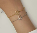 Pulseira de Prata 925 Gatinho Coração - Pulo Du Gato