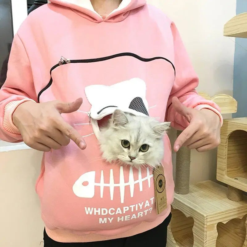 Blusa de Frio com Bolsa para Transportar Gatos - Pulo Du Gato