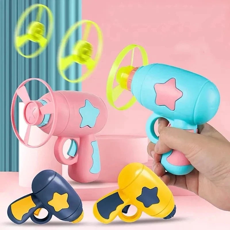 Funny Cat Toy Interactive Launch Pet Training Toy For Kitten Mini Flying Disc Shooting Gun Chasing Games Cat Toys Pet Supplies - Pulo Du Gato