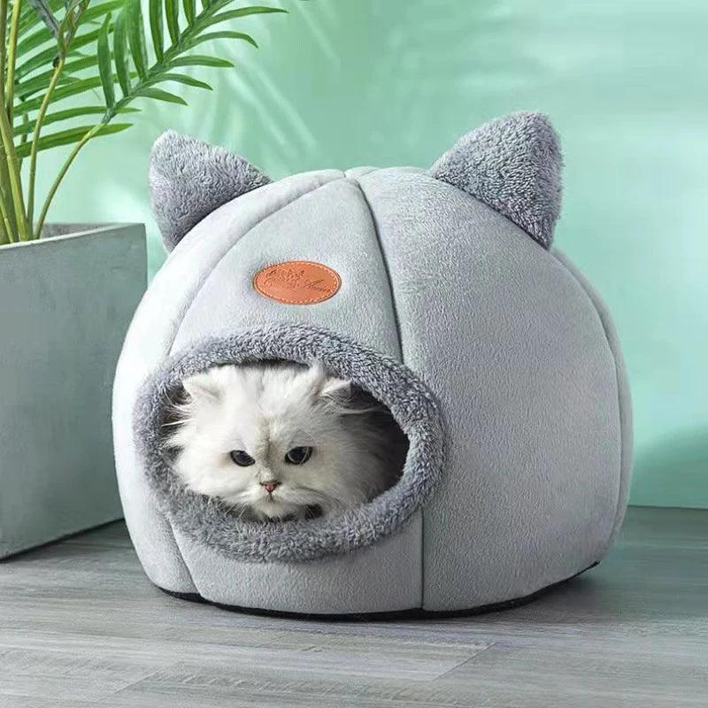 Cama Design de Gato Quente Pelúcia Macia para Gatos - Pulo Du Gato