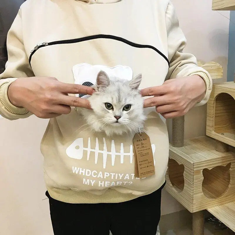 Blusa de Frio com Bolsa para Transportar Gatos - Pulo Du Gato