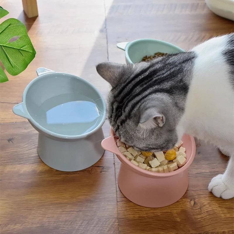 Comedouro Bebedouro Alto para Gatos Protetor de Pescoço - Pulo Du Gato