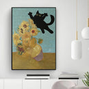 Impressão para Quadro de Gatinho Estilo Van Gogh - Pulo Du Gato