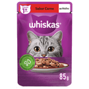 Ração Úmida Whiskas Sachê Carne ao Molho Gatos Adultos 85g