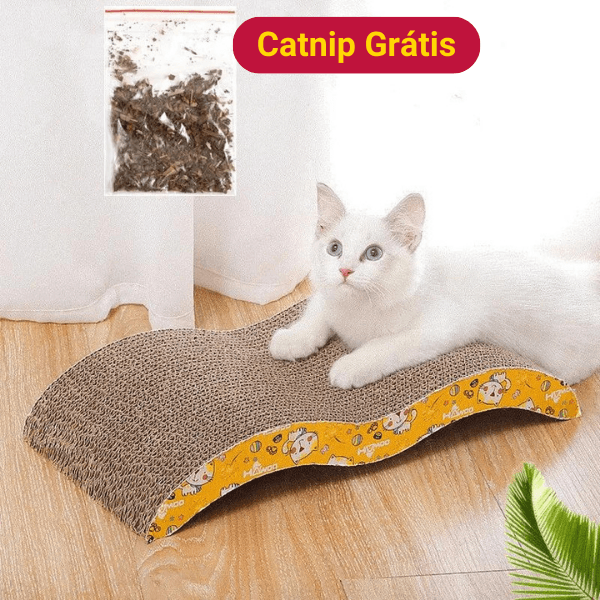 Arranhador para Gatos Ondulado Com Catnip - Pulo Du Gato