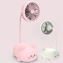 Mini Ventilador De Mesa Portatil Recarregável Pulo du Gato